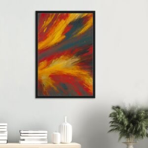 Flarepoint 2-2 Framed Abstract Canvas Print 24" x 36"